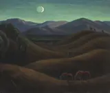 California landscape by Carl Olof Erik Lindin, oil on canvas, offered Nov 2010