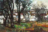Robert Aaron Frame, Mexican village, oil on masonite