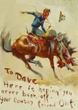 Olaf Wieghorst, Cowboy on bucking bronco