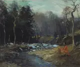Arthur Clifton Goodwin, Indian along a woodland stream