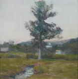 Robert Vonnoh, Connnecticut Landscape, oil on canvas