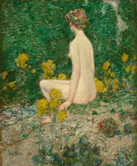 Childe Hassam, Goldenrod, oil on canvas