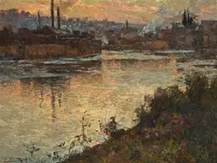 Mills at Sunset by Lluís Graner, oil on canvas, offered Nov 2010