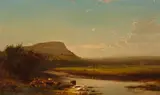 Arthur Parton, Sunset on the Hudson 1873