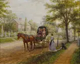 Edward Lamson Henry, A Sunday visit, oil on canvas