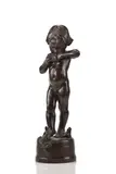 Edward Berge, Frogbaby fountain, bronze with dark brown patina