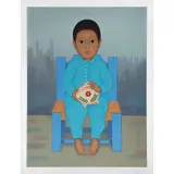 Gustavo Montoya, Alcancía, de la serie Niños Mexicanos, Serigrafía P. T