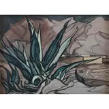 Pablo O'Higgins, Montaña rosada, Acuarela sobre papel