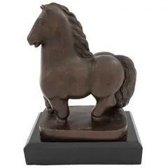 Oliverio Martínez, Caballito, Escultura en bronce en base de madera