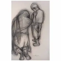 Luis Nishizawa, Untitled, Carboncillo sobre papel
