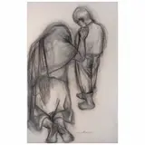 Untitled by Luis Nishizawa, Carboncillo sobre papel, offered Aug 2023