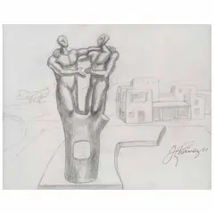 Estudio para monumento by José Chávez Morado, Mixta sobre papel, offered Aug 2023