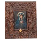 Anónimo, Virgen Dolorosa, Óleo sobre lámina
