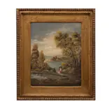 Otto von Thoren, Paisaje italiano, Óleo sobre lámina de zinc