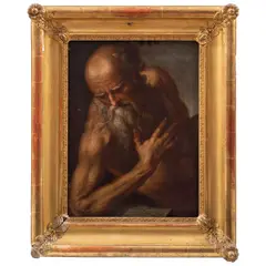 San Jerónimo, SIGLO XIX, Óleo sobre tela