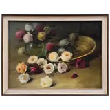 Bouquet de Rosas, SIGLO XX, Óleo sobre tela