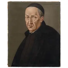 MÉXICO, SIGLO XVIII by Retrato de Cura, Óleo sobre tela, offered Jun 2023