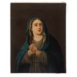 Virgen Dolorosa, MÉXICO, SIGLO XIX, Óleo sobre tela