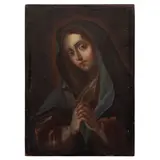Virgen Dolorosa, MÉXICO, SIGLO XVIII, Óleo sobre tela