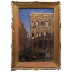 Charles Vacher, VISTA DE LA CA D'ORO, Acuarela y gouache sobre papel