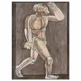 Arnold Belkin, Caminante, Tinta y acuarela sobre papel
