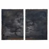 José Villalobos, Los espacios y las cosas, 1991, Mixta sobre papel amate, díptico
