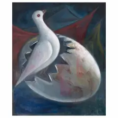 Olga Costa, Nacimiento de la Paz, Óleo sobre tela