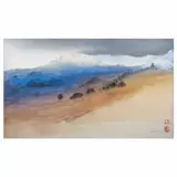 Luis Nishizawa, Xochitepec, Tinta sobre papel sobre madera