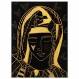 Romero Britto, Mother of all, de la serie Diamond Dust, 2014, Impresión intervenida con acrílico y glitter sobre tela