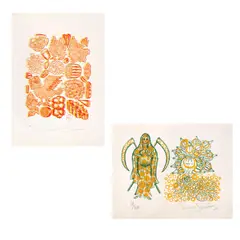 Untitled by Cisco Jiménez, Serigrafías 37 / 46 y 18 / 28, offered Feb 2023