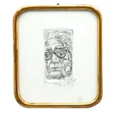 Raúl Anguiano, Sin título (retrato), Grabado a la punta seca P / T