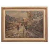 Sanzone, Paisaje con mujeres, Óleo sobre tela