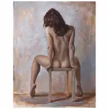 Ulises Gallegos, Waiting, 2017, Óleo sobre tela