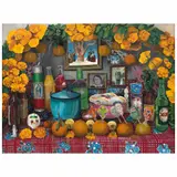 Elena Climent, Altar de muertos, Óleo sobre tela sobre madera