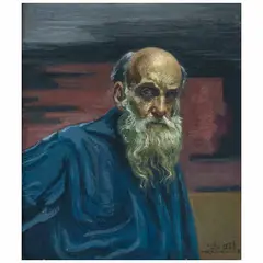 Autorretrato by Gerardo Murillo "dr. Atl", Óleo sobre madera, offered Nov 2022