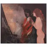 Francisco Corzas, En el estudio del pintor