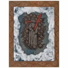 Cristo cargando la cruz by Nahum B. Zenil, Tinta, acuarela y algodón sobre cartón y papel, offered Nov 2022