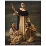 Jesús Helguera Ramos, Padre de los indios, Óleo sobre tela