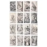 José Luis Bardasano Baos, Sin título, ilustraciones para Las calles de México, ca. 1944, Tinta sobre papel