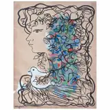 René Portocarrero, Untitled, Tinta y témpera sobre papel