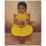 Gustavo Montoya, Niña de amarillo con viola, de la serie Niños Mexicanos