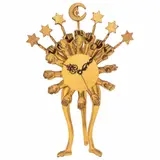 Reloj astrológico by Pedro Friedeberg, Escultura en madera con hoja de oro con mecanismo de reloj, offered Nov 2022