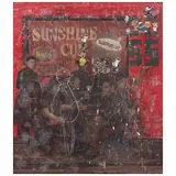 Armando Romero, Café Sunshine, de la serie De los cafés, 2006, Óleo y mixta sobre tela