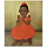 Gustavo Montoya, Niña con mandolina, de la serie Niños Mexicanos