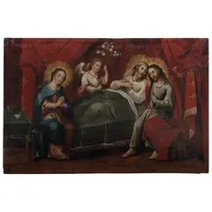 Tránsito de San José, MÉXICO, PRINCIPIOS DEL SIGLO XIX, Óleo sobre tela