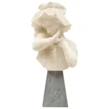 A. Gennai, ITALIA, SIGLO XIX, Escultura en alabastro con base de mármol