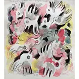 Carlos Mérida, Proyecto para el Popol Vuh, 1943, Acuarela y tinta sobre papel