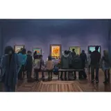 Marita Terríquez, Abrir espacio, de la serie El arte como acto de fe, el museo como lugar de culto, 2021, Óleo sobre tela
