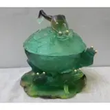 Daum, Signed Art Glass Lidded Bowl with