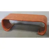 Karl Springer, Linen Wrapped Cocktail Table